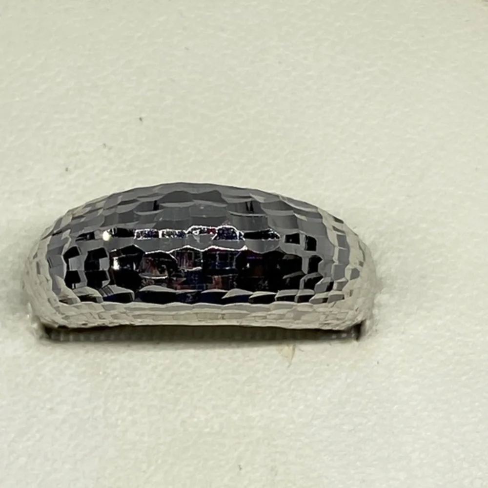 Italian 14k White Gold Dome Ring